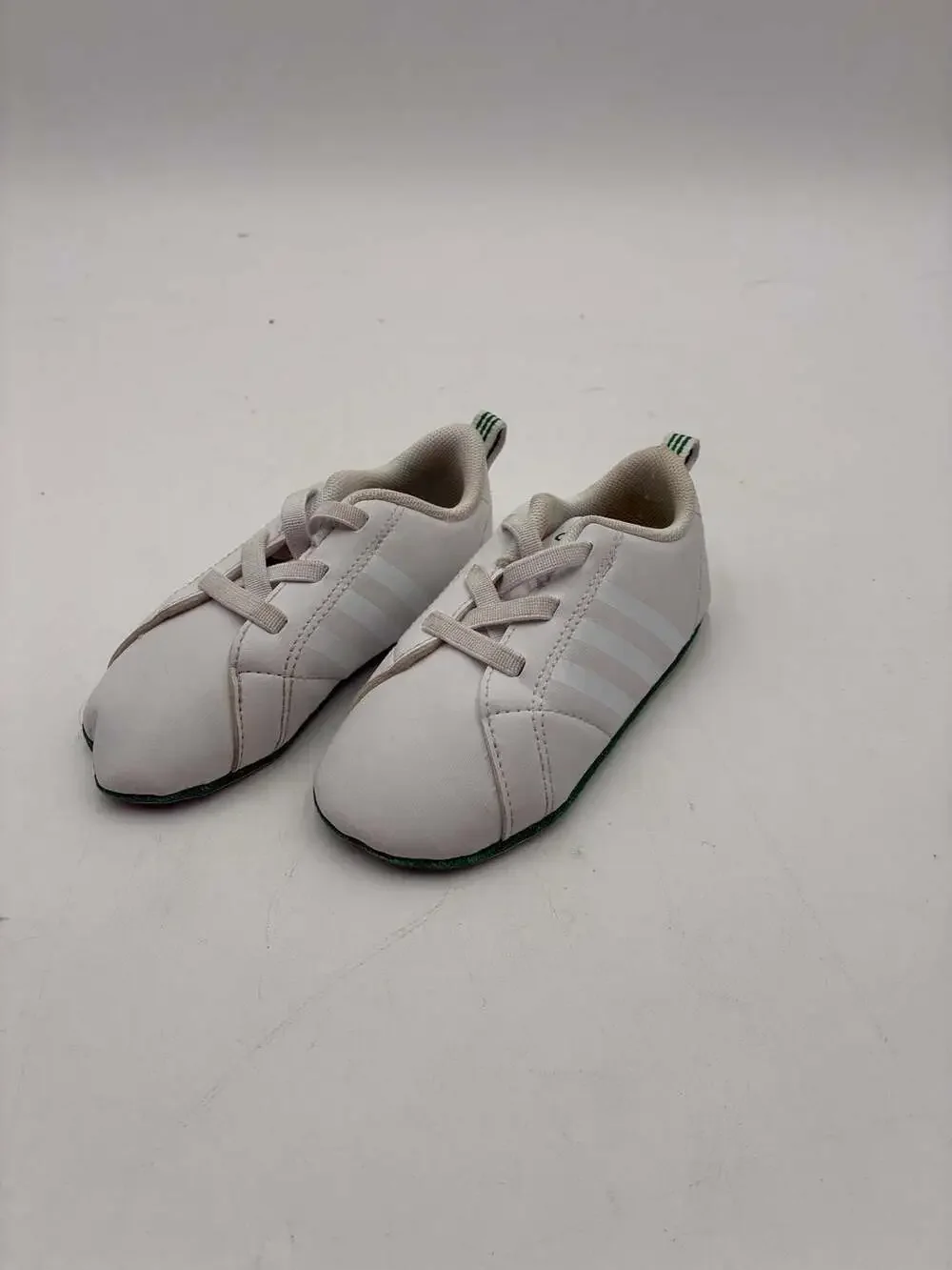 Adidas VS Advantage Crib Infant Baby Shoes White/Green 4K Toddler